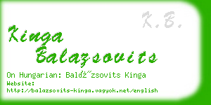 kinga balazsovits business card